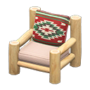 Log Chair|White Wood / Southwestern Flair