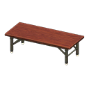 Low folding table|Dark wood