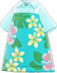 Mint Hawaiian-print apron