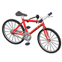 Mounted mountain bike|Red