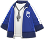 Navy blue open track jacket