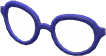Navy blue round-frame glasses