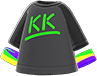 Neon green DJ KK logo tee