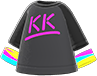 Neon pink DJ KK logo tee