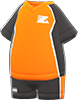 Orange athletic outfit