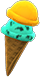 Orange-mint cone