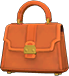 Orange pleather handbag