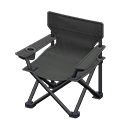 Outdoor folding chair|Black Seat color Black