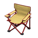 Outdoor folding chair|Yellow Seat color Red