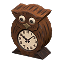 Owl clock|Dark wood