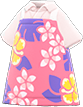 Pink Hawaiian-print apron