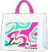 Pink apparel-shop paper bag