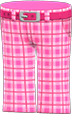 Pink checkered school pants