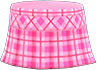 Pink checkered school skirt