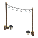 Plain party-lights arch|Dark wood