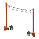 Plain party-lights arch|Red wood