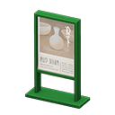 Poster stand|Pottery exhibition Poster Green