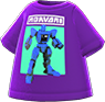 Purple robot hero tee