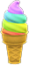 Rainbow soft serve