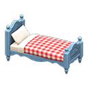 Ranch bed|Red gingham Comforter Blue