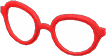 Red round-frame glasses