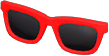 Red simple sunglasses