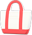 Red simple tote bag