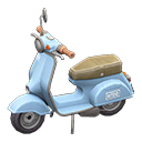 Scooter|White text Sticker Light blue