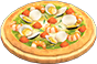 Seafood pizza