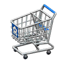 Shopping cart|Blue Handle color