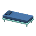 Simple bed|Blue Pillow and mattress color Blue