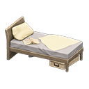 Sloppy bed|Beige Bedding color Ash brown