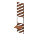 Small wooden partition|Dark wood
