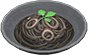 Squid-ink spaghetti