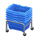 Stacked shopping baskets|Blue