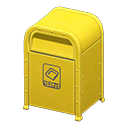 Steel trash can|Plastics Signage Yellow