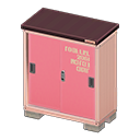 Storage shed|Text label Door decoration Pink