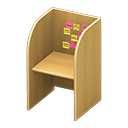 Study carrel|Sticky notes Posting Light brown