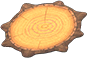 Tree-stump rug