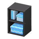 Upright organizer|Blue waves Stored-item design Black