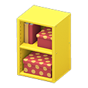 Upright organizer|Two-tone dots Stored-item design Yellow