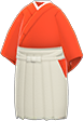 Vermilion samurai hakama