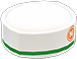 White & green paper restaurant cap