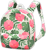 White botanical-print backpack