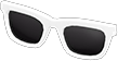 White simple sunglasses
