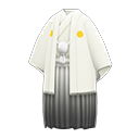 White white hakama with crest