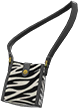 White zebra-print shoulder bag