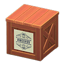 Wooden box|Antique Label Brown