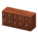 Wooden locker|Dark brown