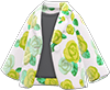 Yellow roses on white rose-print jacket